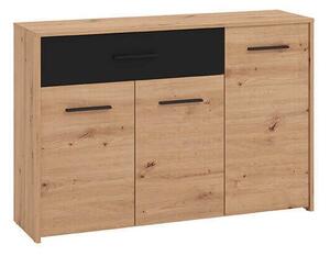 CADDIE - comò tre ante un cassetto moderno minimal in legno