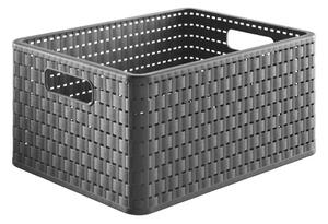 Cestino in plastica riciclata grigio scuro Country - Rotho