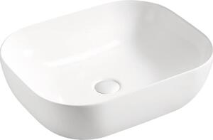 Lavabo in Vetroceramica SMILE, bianco, 50 cm