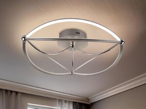 Grande plafoniera a LED CHARIVARI argento opaco, Ø 62 cm