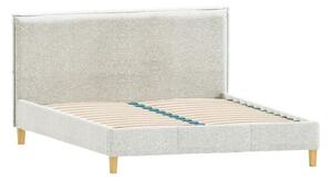 Letto matrimoniale imbottito beige con rete inclusa 200x200 cm Tina – Ropez