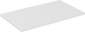 Piano Bagno 80 Cm Bianco Opaco Mdf Resistente Moderno Elegante