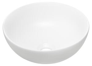 Lavabo in Vetroceramica DOMI da appoggio, 32 cm, finitura bianco opaco