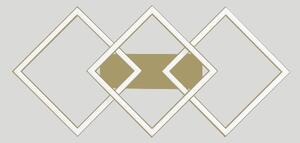 Lampada a soffitto AFRODITE P/M 40W 2000lm 3000K dimmerabile taglio fase - Oro - Struttura in alluminio e diffusore in silicone opale