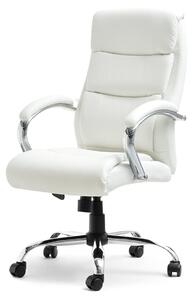 Sedia da ufficio LUCIANA - bianco / cromo