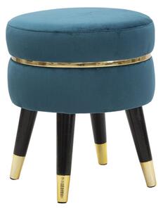 Sgabello Paris Ottanio Gold Ø35x40,5 cm in Pino e Spugna e Metallo e Poliestere