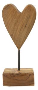 Scultura Cuore 10x10x25 cm in Teak Riciclato