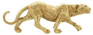 Decorazione Leopardo Shant 89x21x33 cm in Resina Oro