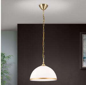 Orion HL 6-1809/1 - Lampadario a sospensione con catena OLD LAMP 1xE27/40W/230V bianco/bronzo