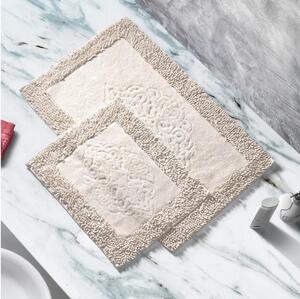 SET 2x Tappeto da bagno COTTONKT 50x60/60x100 cm beige