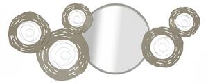 Pannello da Muro Hop con Specchio 106x3,8x48 cm in Ferro e MDF e Specchio Argento