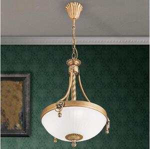 Orion HL 6-1611/3 - Lampadario a sospensione con catena ROCCA 3xE27/60W/230V diametro 32 cm bronzo/bianco