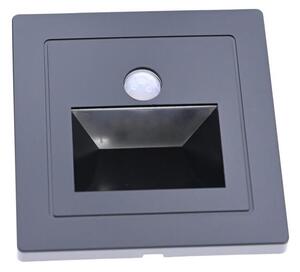 Lampada LED per scale con sensore di movimento e crepuscolare LED/3W/230V 6000K nera