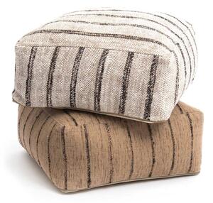 Oh My Gee Bohemian White - Pouf Bianco A Righe Nere