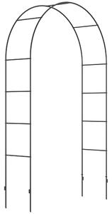 Outsunny Arco per Rampicanti in Metallo per Giardino ed Esterni, 140x40x240cm, Nero|Aosom