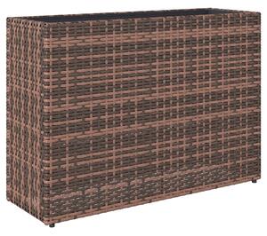 Letto per Orto Rialzato da Esterno 81x28x58 cm Fioriera Alta Capacità 45L con Fori di Drenaggio in Rattan Marrone