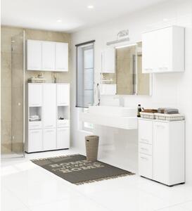 Mobile Pensile Da Bagno 1 Anta Armadietto 30x23x60 Serena Bianco