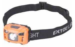 Extol - Lampada frontale ricaricabile a LED con sensore/3W/1200 mAh/3,7V arancione/nero
