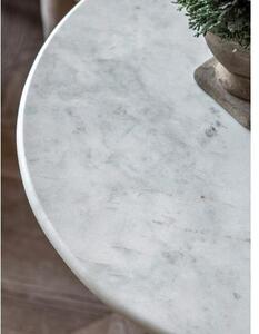 Tavolino rotondo in vetro soffiato e marmo Turin