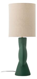 Lampada da tavolo con paralume in tessuto di colore verde scuro-naturale (altezza 55 cm) Sergio - Bloomingville