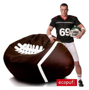 Pouf pallone rugby in ecopelle dim 130 x 65