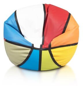 Pouf poltrona sacco pallone da pallacanestro puff basket in ecopelle 55 x 100