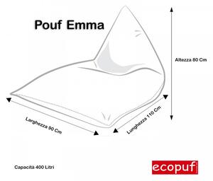 Emma pouf poltrona a sacco cuscino da terra in poliestere fantasia design sfoderabile e pratica maniglia
