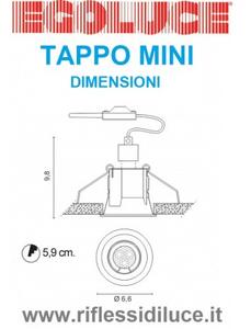 Egoluce faretto da incasso tappo mini gu10 bianco