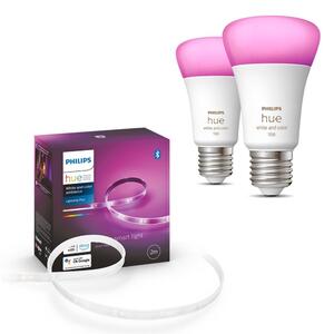 SET -Striscia LED RGBW dimmerabile Philips Hue 2m 20W/230V + 2x Lampadina LED E27/9W
