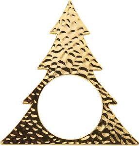 Portatovaglioli dorato a forma di albero di Natale Holiday 4 pz