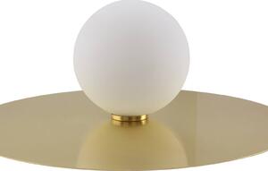 Applique Lindby Zain, oro/bianco, diffusore in vetro