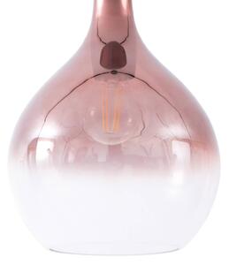 Lucande lampada a sospensione Lyrisa, 1 luce, color rame, vetro, 22cm
