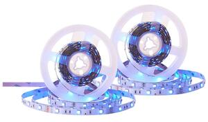 Set di 2 strisce 5 M LED opzione di illuminazione regolabile 16 colori + luce bianca Controllo remoto Beliani