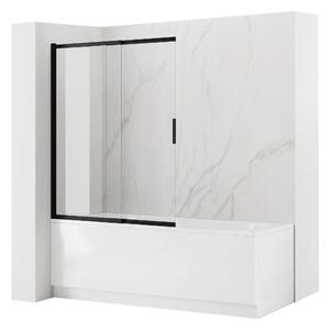 Schermo vasca scorrevole REA Dario Black 80