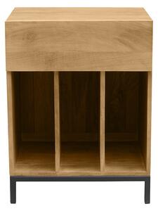Mobili per dischi in legno massello e metallo nero L50 cm YPSTER