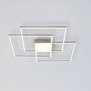Leuchten Direkt Plafoniera LED Asmin, CCT, tre quadrati