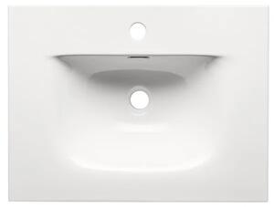 Lavabo da incasso in Vetroceramica 60 cm, bianco