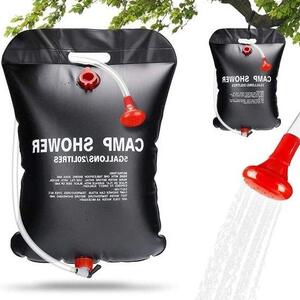 Set lettino da campeggio con tenda da sole da 20 litri per campeggio ed escursionismo con riscaldamento solare portatile
