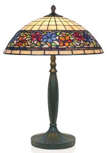 Artistar Lampada da tavolo Flora in stile Tiffany, aperta sul fondo, 62cm