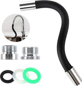 Prolunga per rubinetto in silicone girevole a 360 gradi con regolazione del getto - Adattatore con filtro per rubinetti da cucina e da bagno