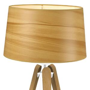 Aluminor Lampada da tavolo Essence LT, look legno-cotone