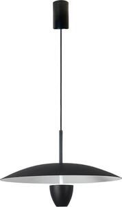 Lampada a sospensione Loft, cupola piatta nera, Ø30cm, LED a colori variabili, 8W, UFO Light Prestige