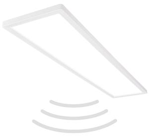 Plafoniera LED ultrapiatta con rilevatore di movimento - IP44 Plafoniera LED per bagno Plafoniera per bagno, pannello a soffitto ultrapiatto per ambienti umidi, 98 x 20 x 3 cm (LxLxH)