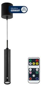 Lampada a sospensione a LED con batteria, estensibile da 37 a 163 cm, nera