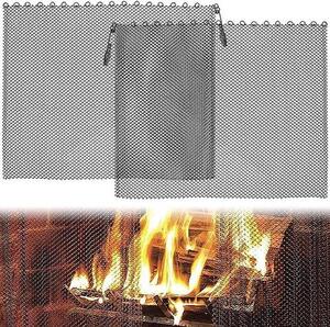 Copertura doppia per asciugacapelli a gas con elegante griglia a maglie resistenti al calore e schermo protettivo metallico resistente al calore (61 x 53 cm)