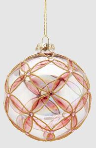 EDG - Enzo de Gasperi Addobbi natalizi palla per albero di natale in vetro Vetro Rosa
