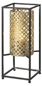 Freelight Lampada da tavolo Petrolio, nero/oro, alta 37 cm