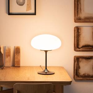 GUBI Stemlite lampada da tavolo, nero-cromo, 42 cm