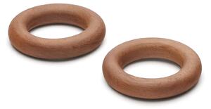 Set Berenguela di 2 anelli portatovaglioli in legno di acacia