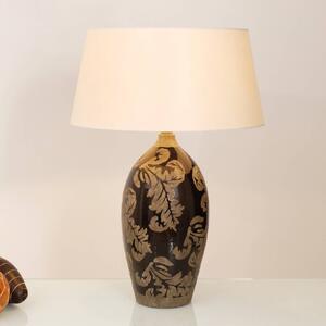 Holländer Lampada da tavolo Tolosa rotonda, 65 cm, nero